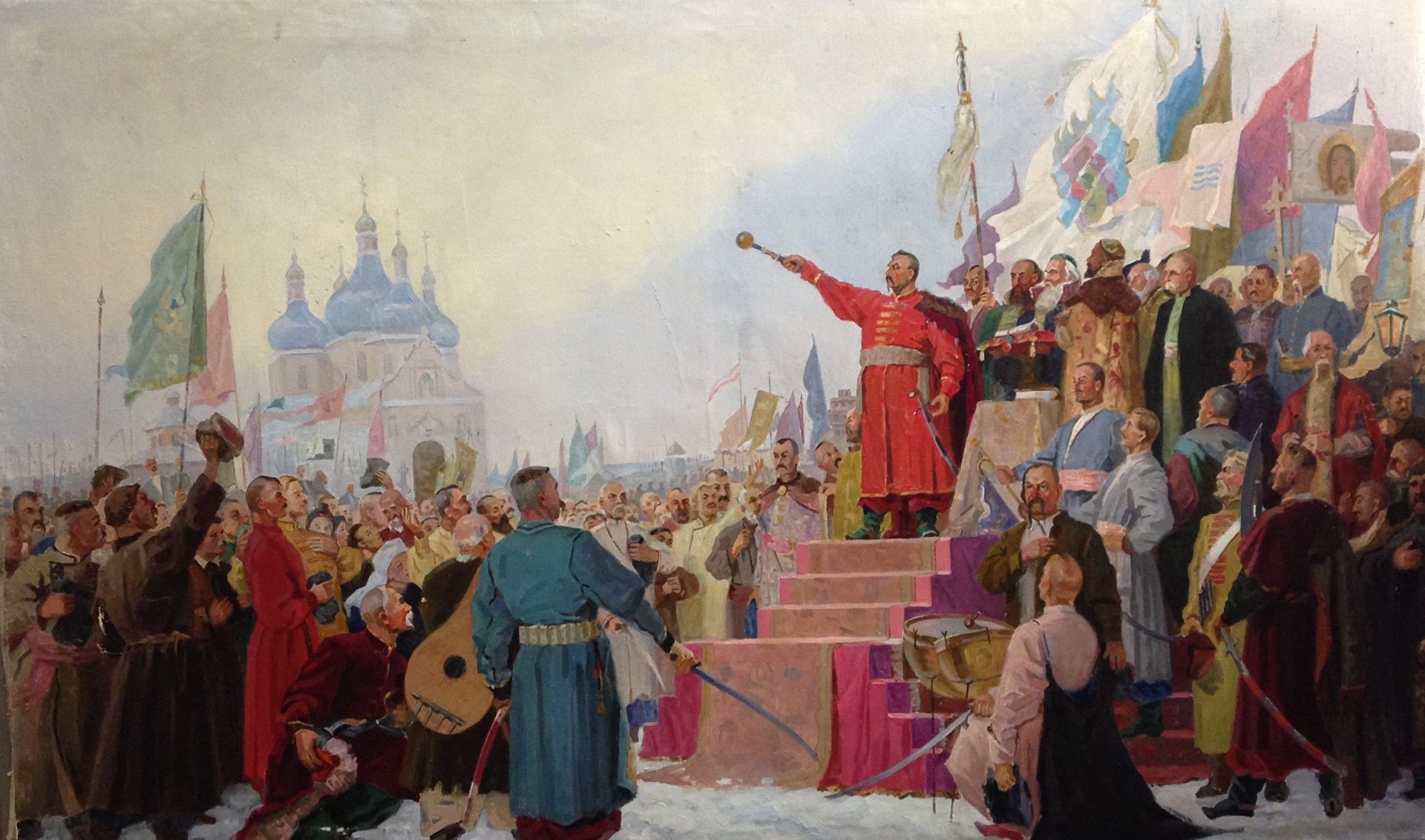 Навеки с русским народом картина. 1654 Год Переяславская рада.